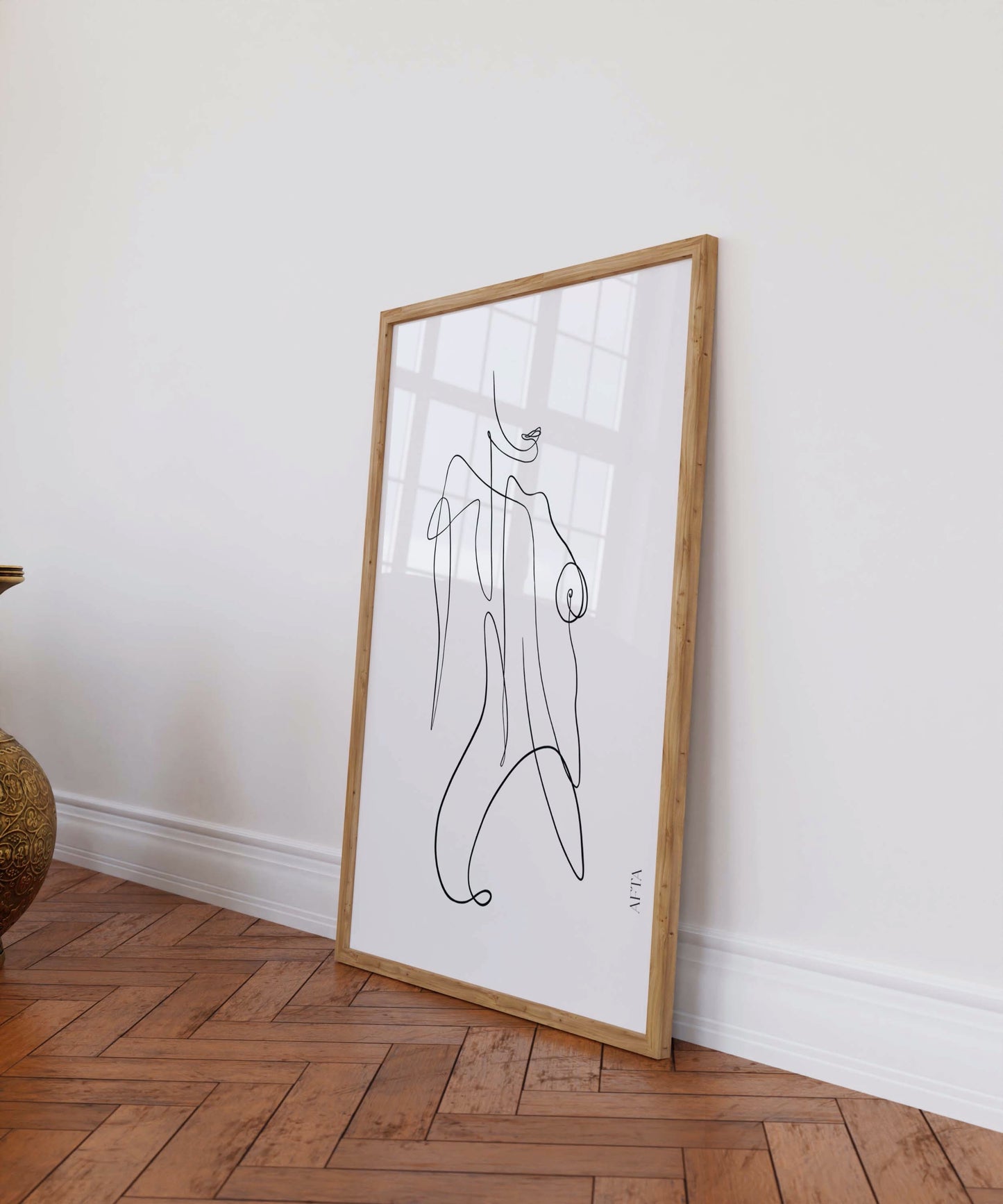 Woman Body Minimal Line Art Wall Art