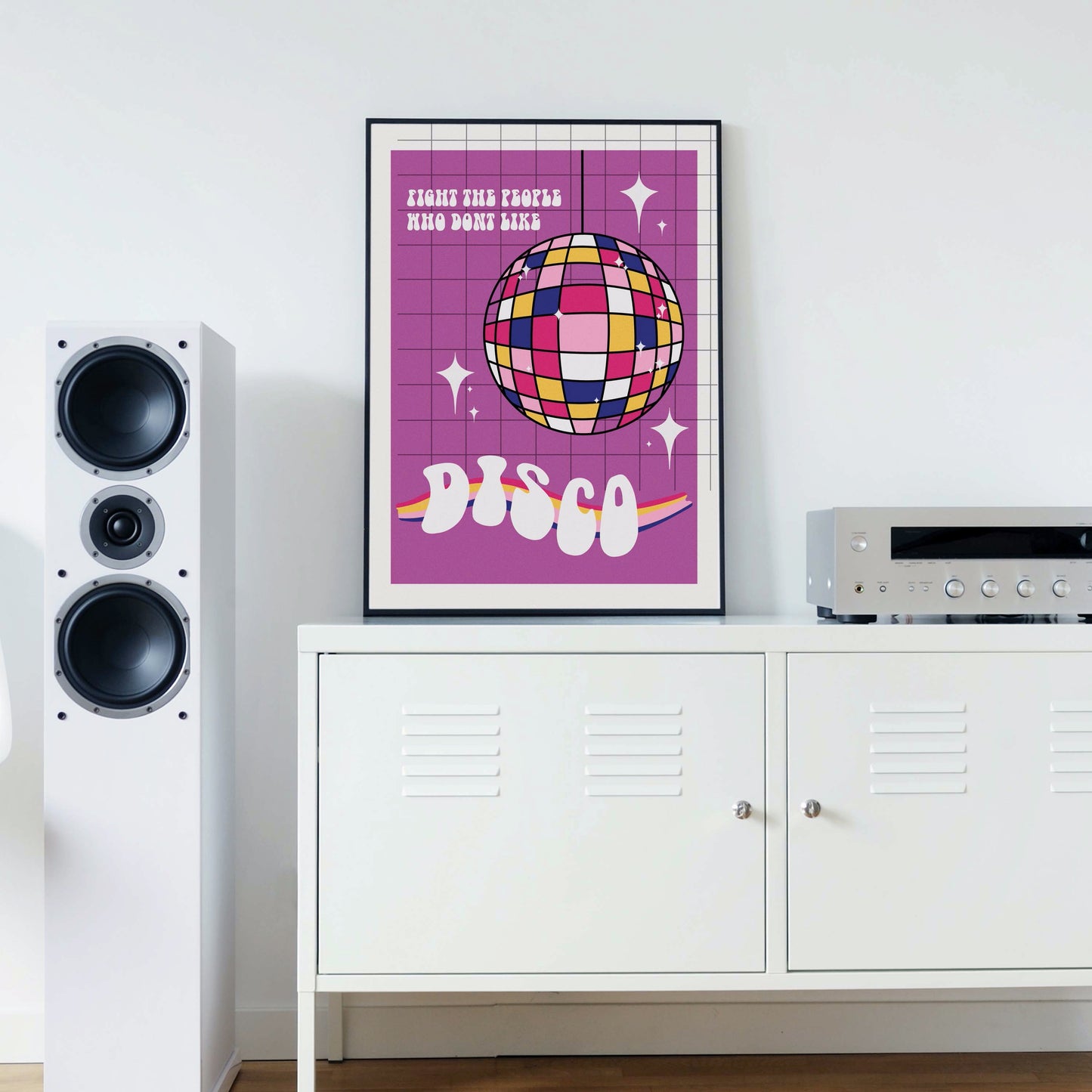 Fight the people who don't like disco Wall Art