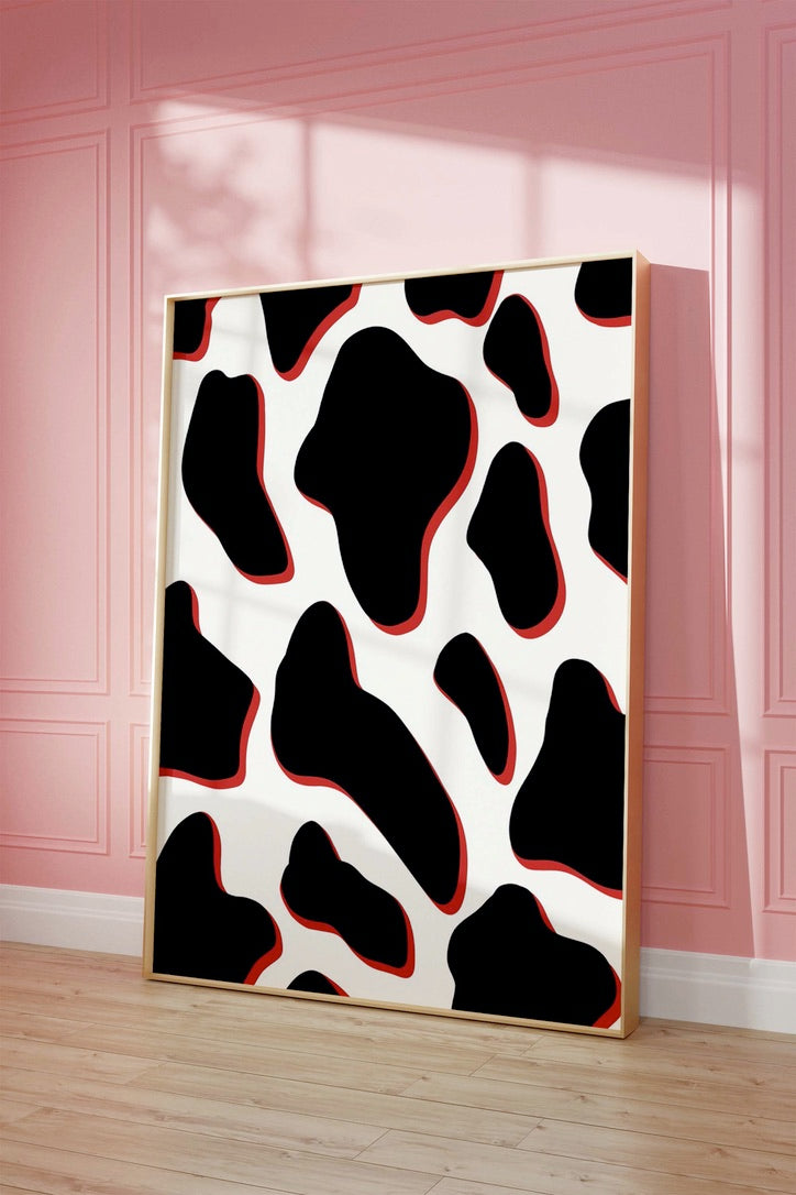 Cow Print Colour Wall Art