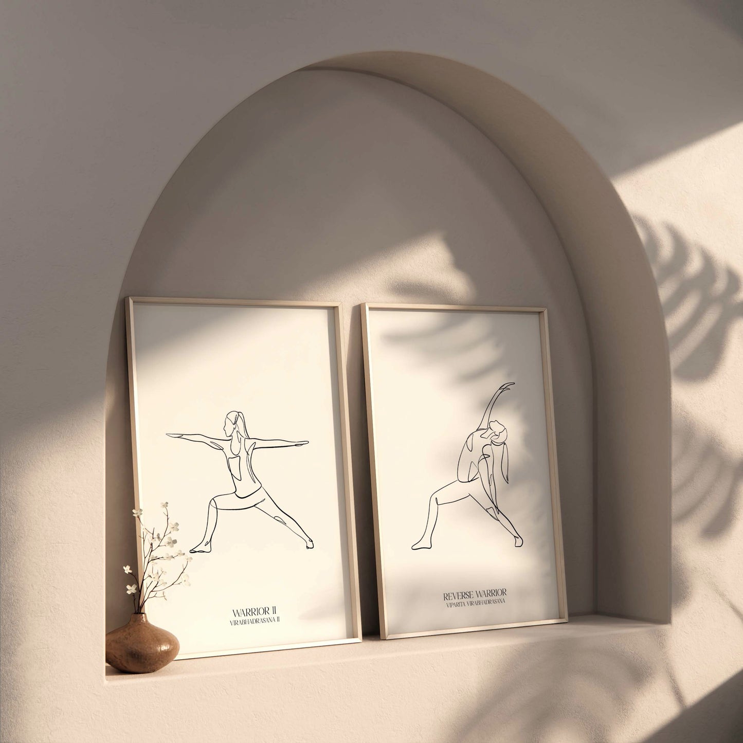 Warrior 2 Yoga Line Wall Art