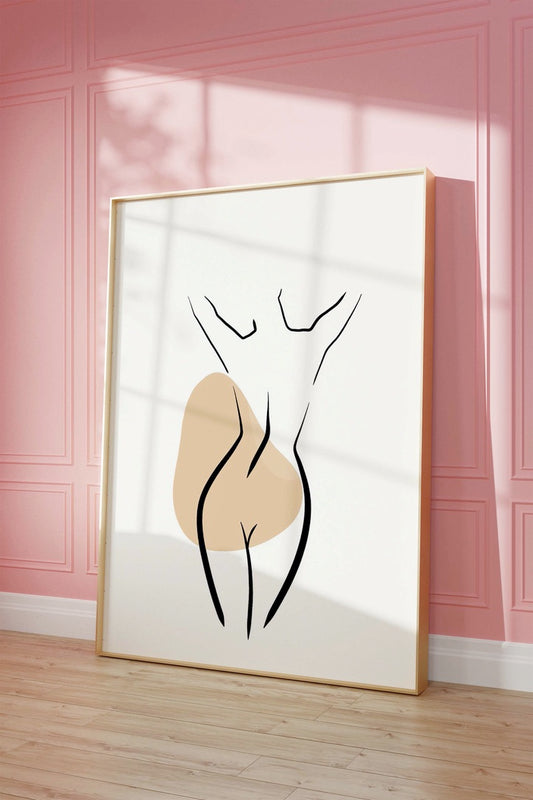 Woman Abstract Body Wall Art