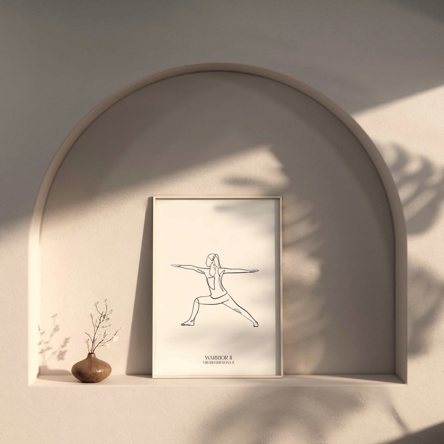 Warrior 2 Yoga Line Wall Art