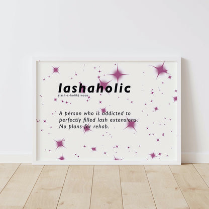 Lashaholic Definition Wall Art