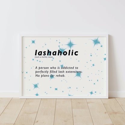 Lashaholic Definition Wall Art