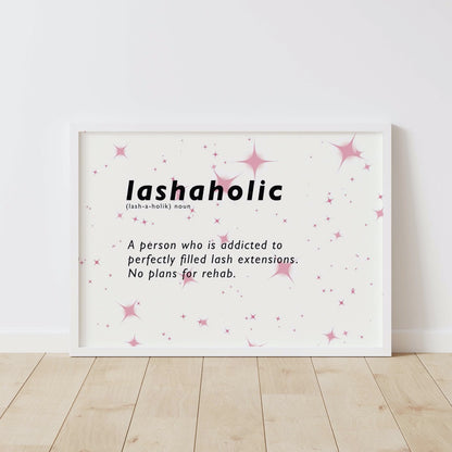 Lashaholic Definition Wall Art