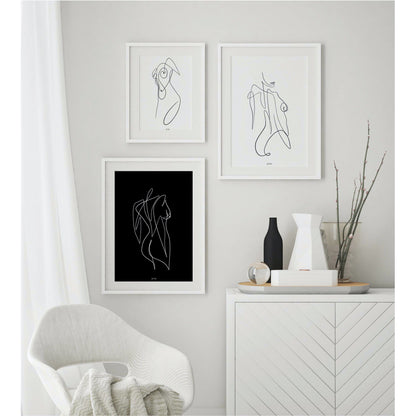 Woman Body Minimal Line Art Wall Art