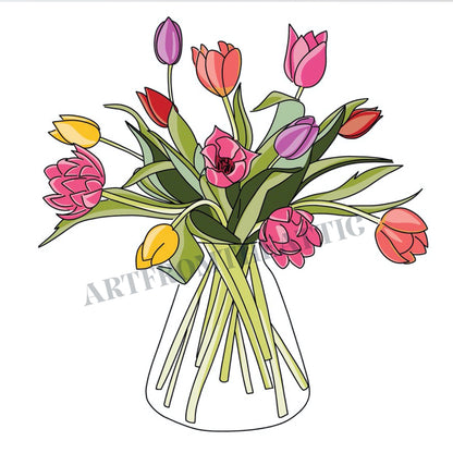 Yer Beautiful Tulip Scottish Quote Wall Art