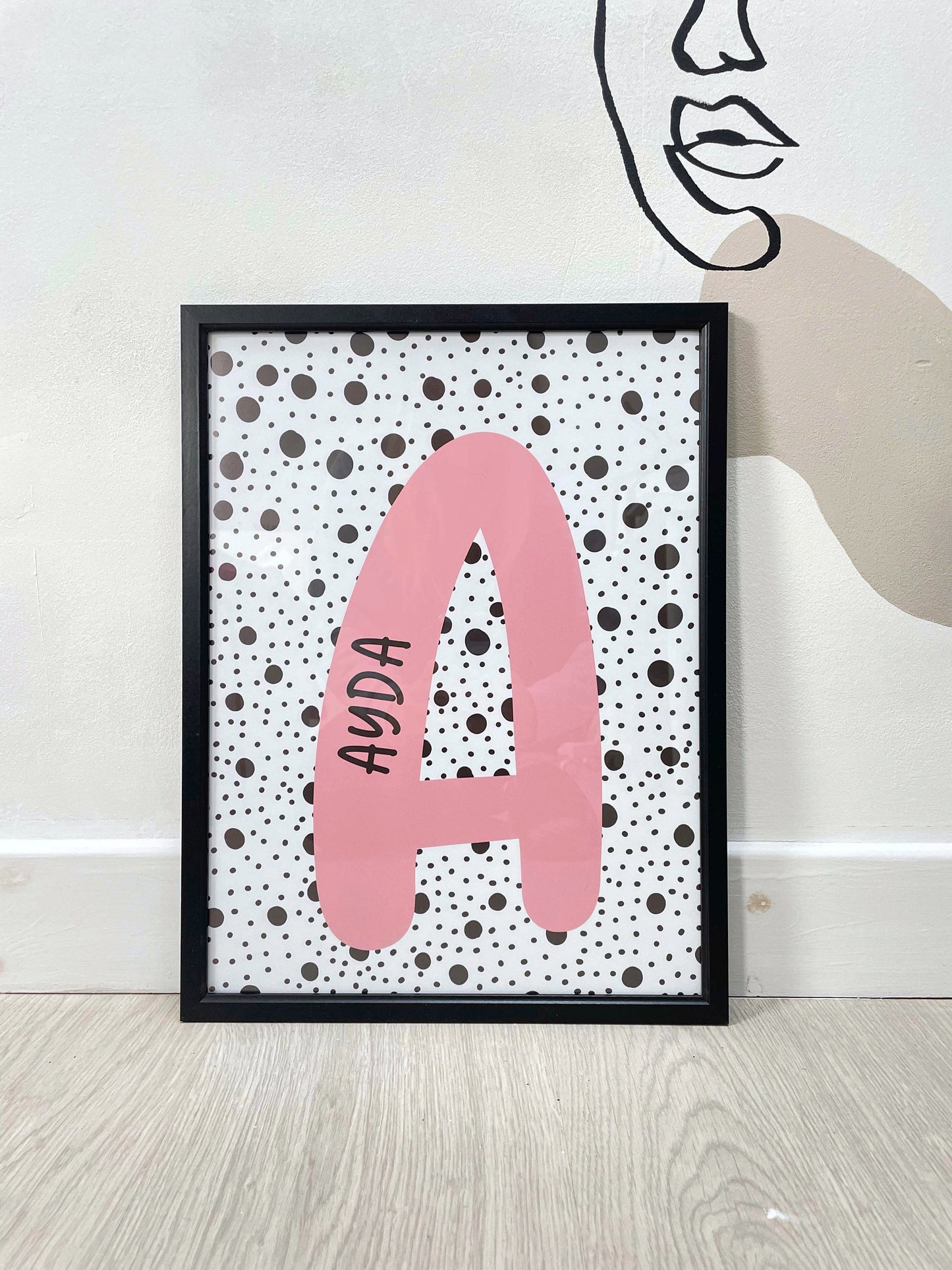 SET OF 8 Girl's Nursery Pink Gallery Wall Art